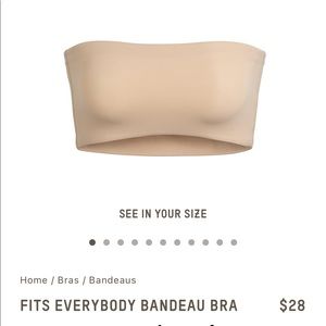 NWT Skims Bandeau Bra Size XL